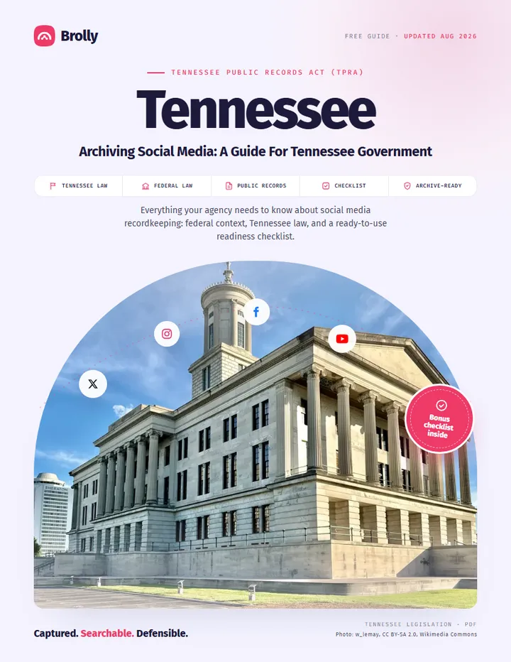 Tennessee — Archiving Social Media: A Guide For Government