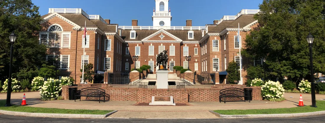 The Legislative Hall, Delaware’s state capitol, in Dover