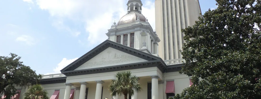The Historic Capitol and the Florida State Capitol in Tallahassee